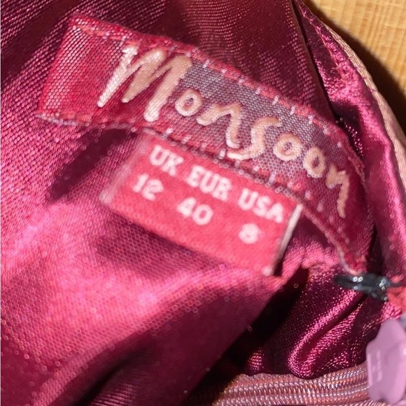 Monsoon Deep Magenta Satin Fabric - Picture 3 of 5